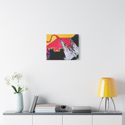 Surreal Mountain Flame Matte Canvas Wall Art