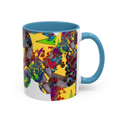 Abstract Colorburst Accent Coffee Mug — Vibrant Pop Art Design