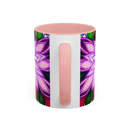 Floral Lotus Accent Coffee Mug — Purple Mandala 11/15oz