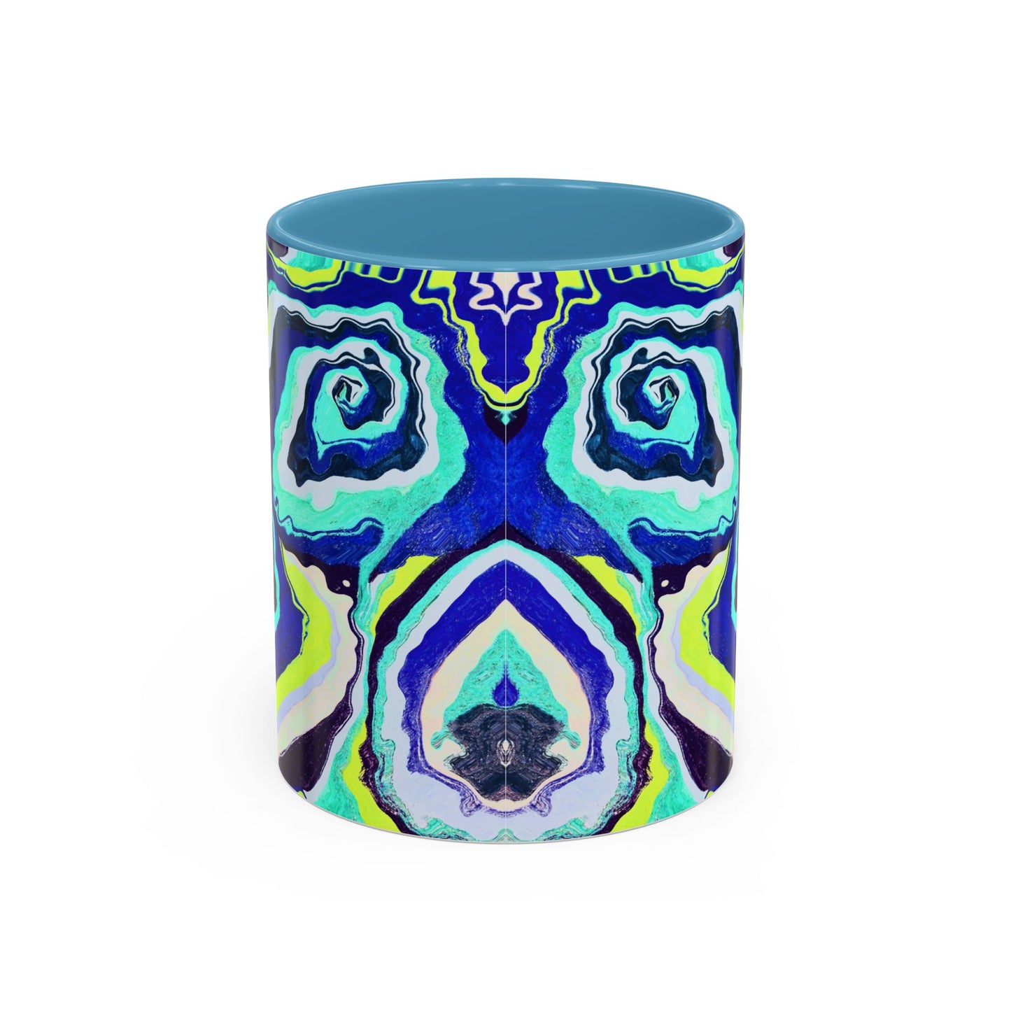 Abstract Blue Swirl Accent Coffee Mug