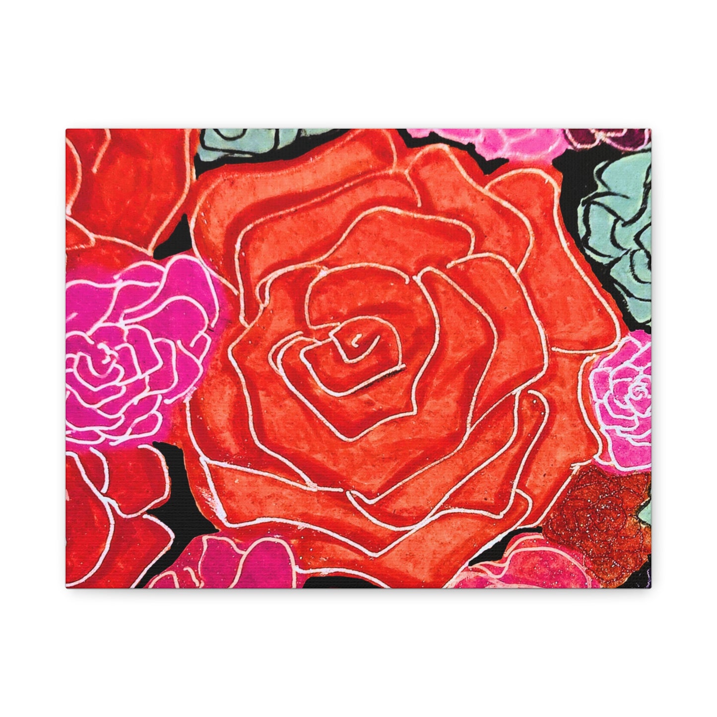 Bold Rose Floral Canvas Print