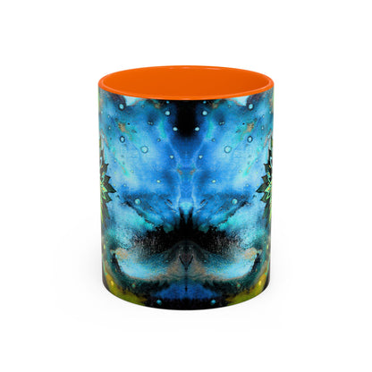 Blue Galaxy Floral Accent Coffee Mug — 11/15oz
