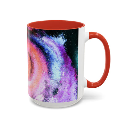 Galaxy Swirl Accent Coffee Mug — Pink Purple Nebula Art (11/15 oz)