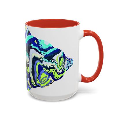 Abstract Ocean Waves Accent Mug