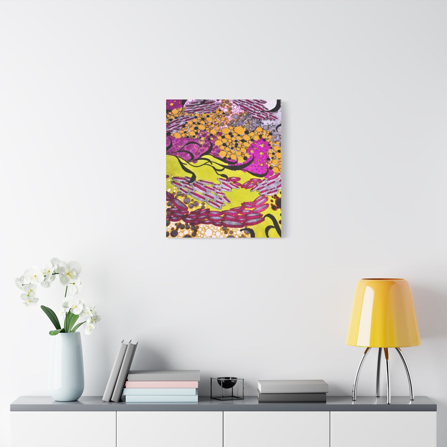 Vibrant Yellow & Magenta Wall Art