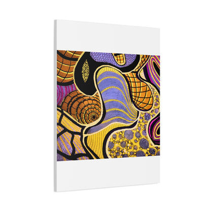 Abstract Gold & Purple Canvas Art