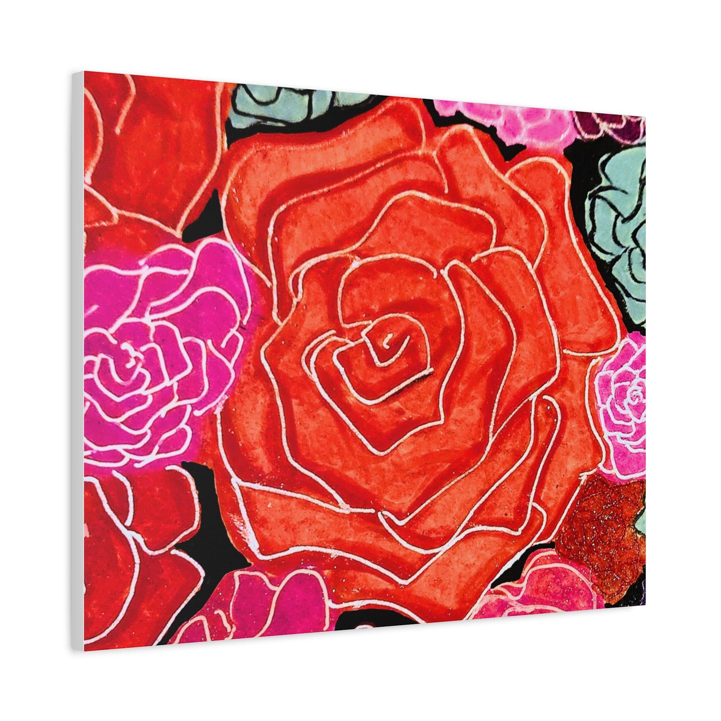 Bold Rose Floral Canvas Print