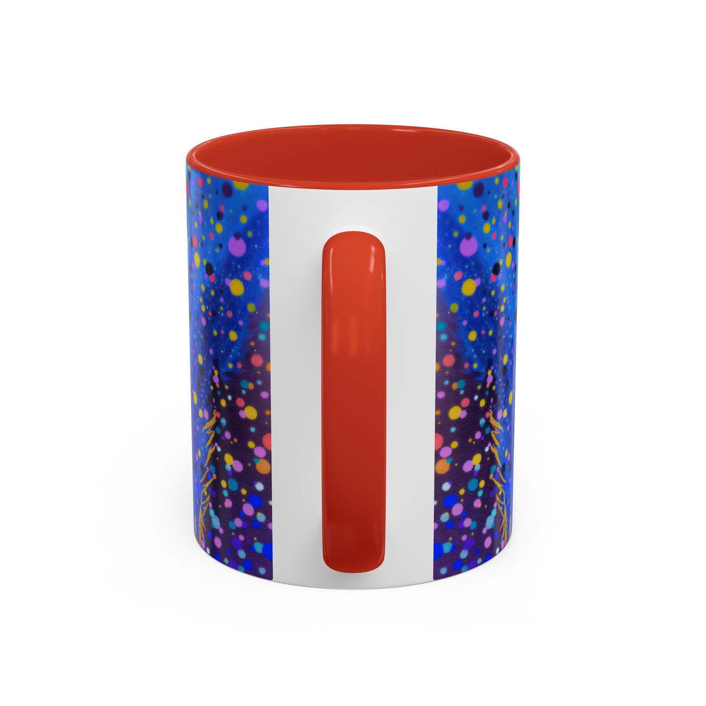 Abstract Galaxy Accent Coffee Mug — Blue Dot Constellation Design (11/15oz)