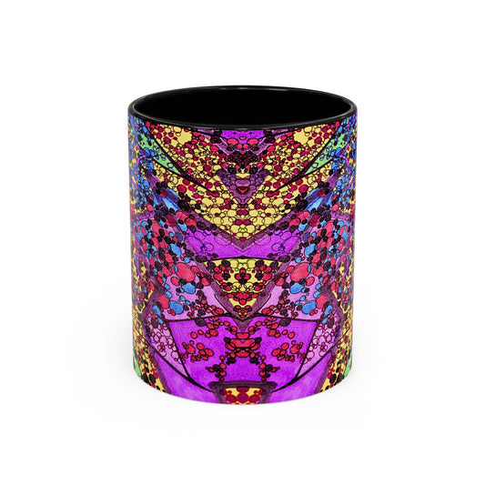 Vibrant Psychedelic Accent Coffee Mug – Colorful Abstract Art (11/15oz)