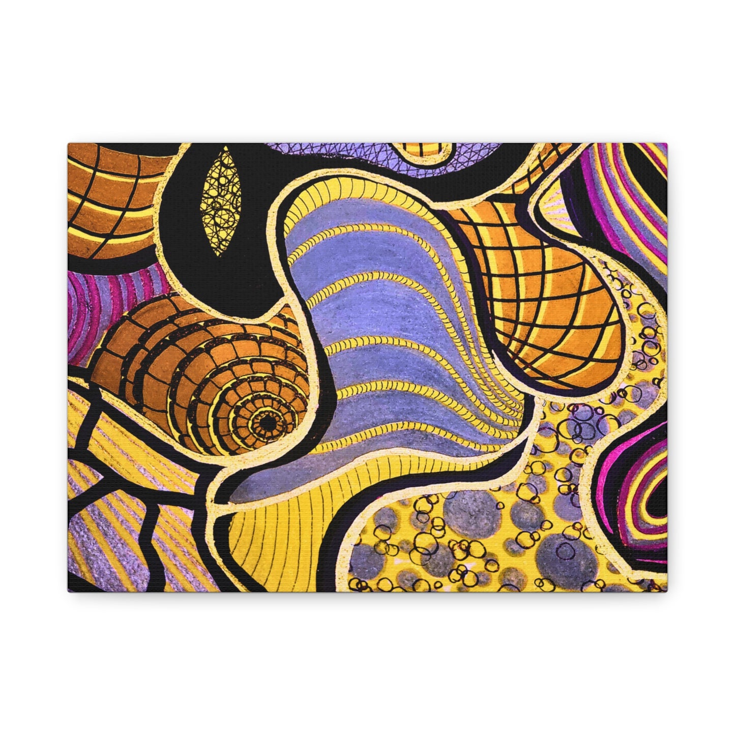 Abstract Gold & Purple Canvas Art