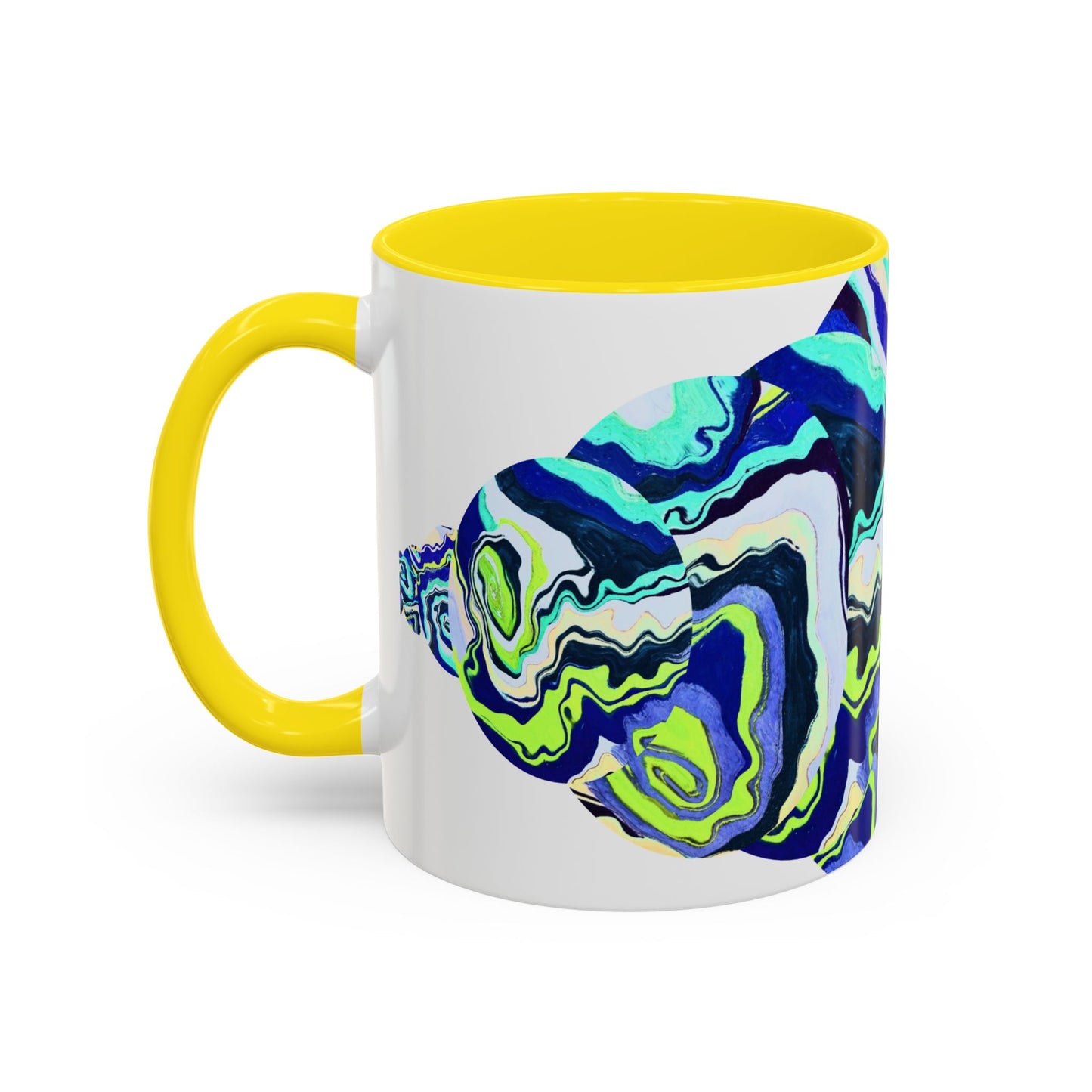 Abstract Ocean Waves Accent Mug