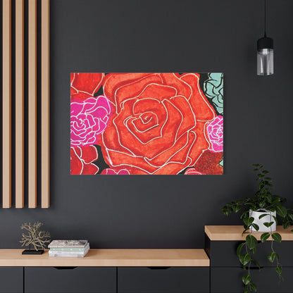 Bold Rose Floral Canvas Print