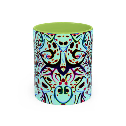 Abstract Floral Accent Coffee Mug