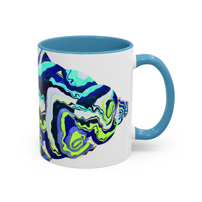 Abstract Ocean Waves Accent Mug