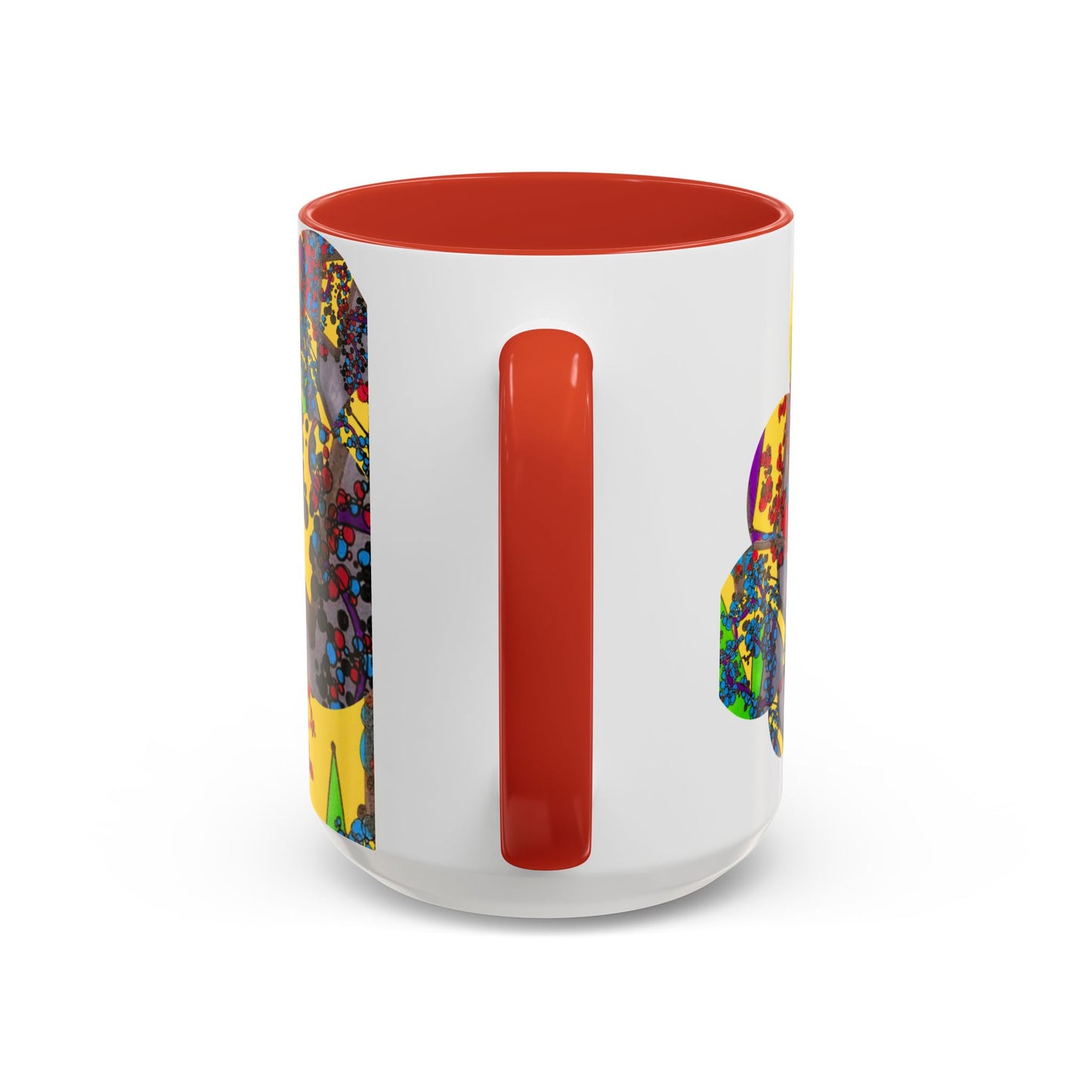 Abstract Colorburst Accent Coffee Mug — Vibrant Pop Art Design
