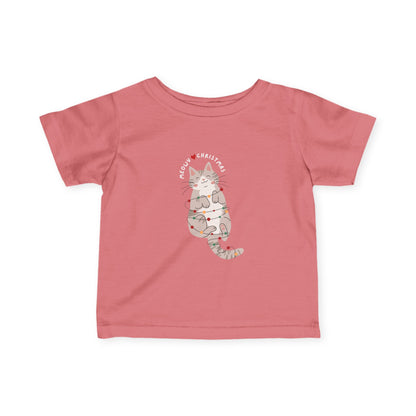 Infant Tee Cat Christmas