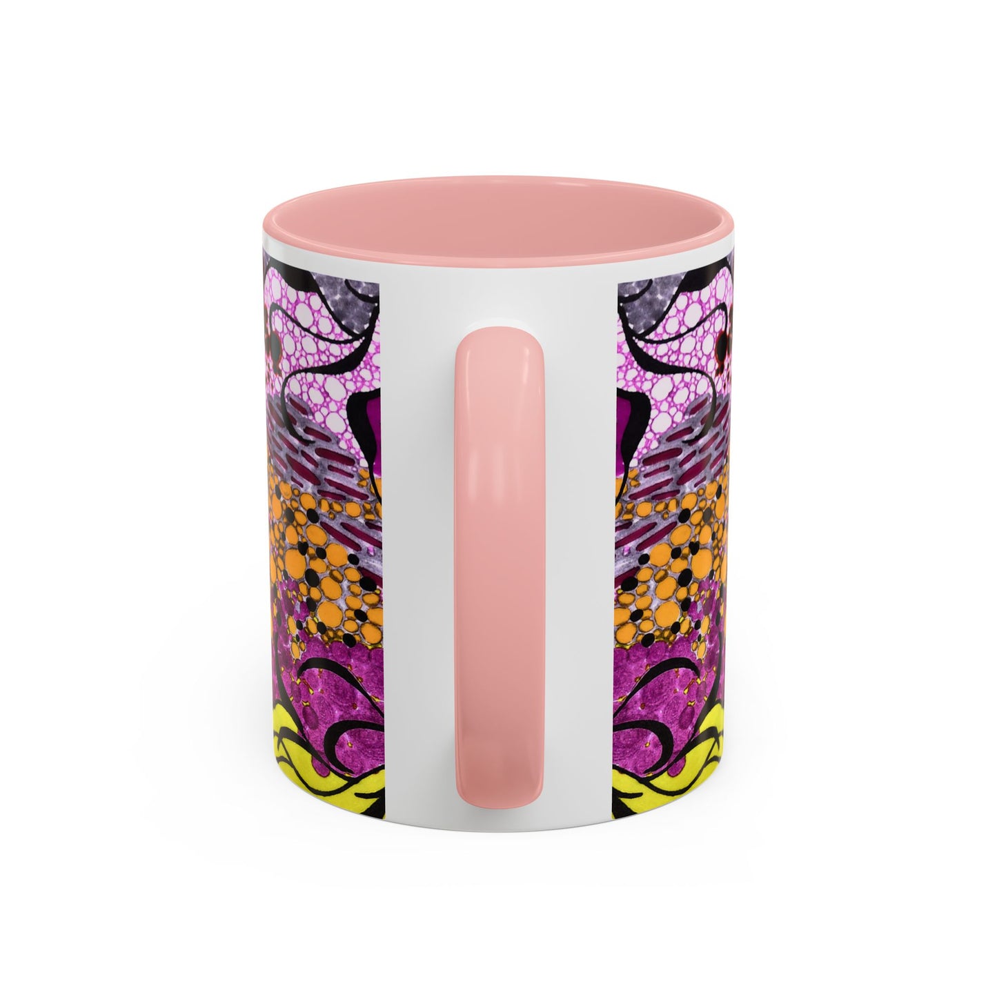 Accent Coffee Mug — Vibrant Abstract Floral Pattern (11/15oz)