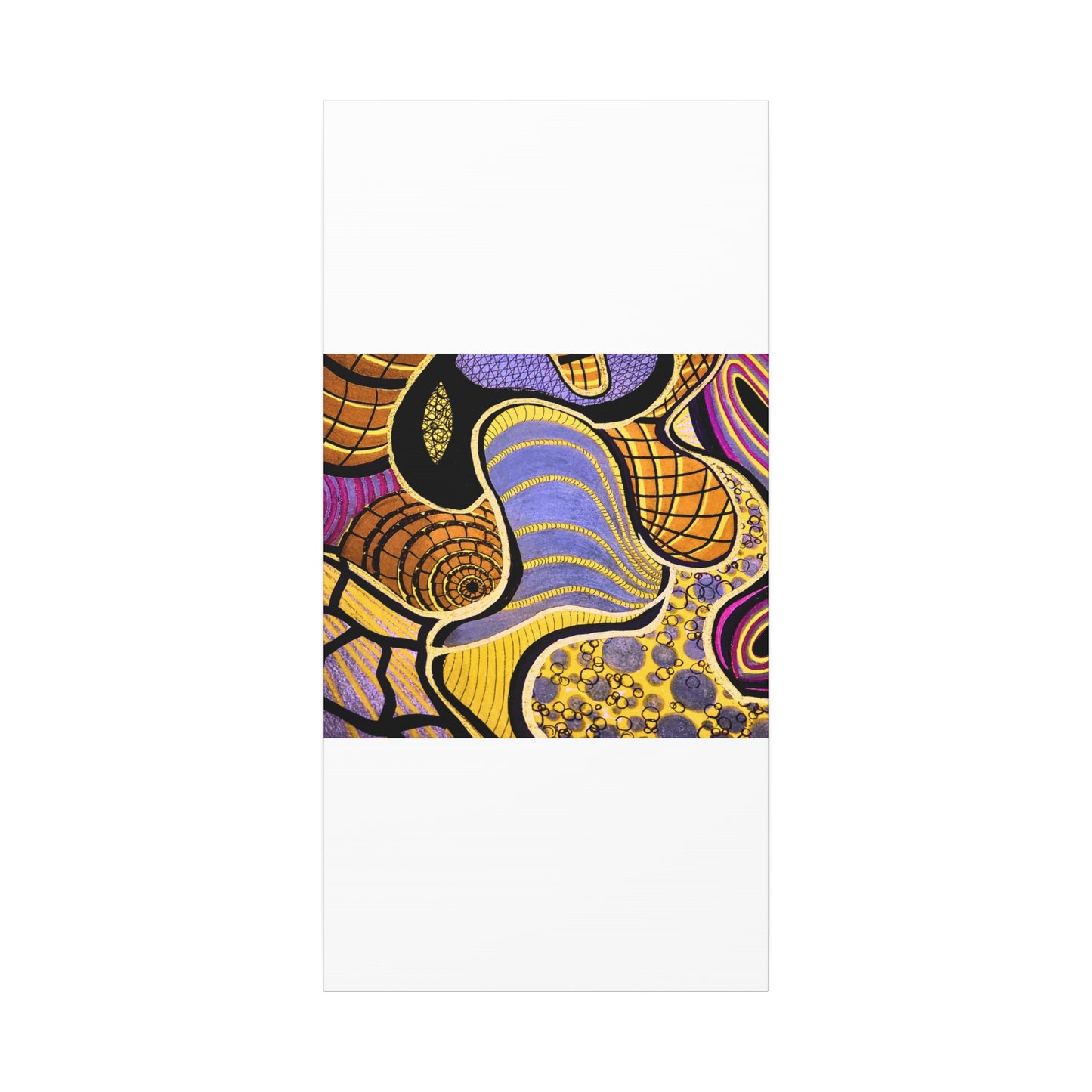 Abstract Gold & Purple Canvas Art