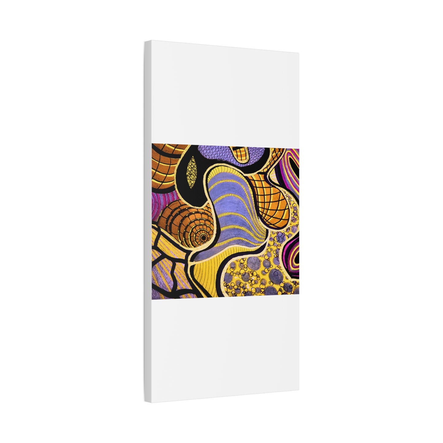 Abstract Gold & Purple Canvas Art