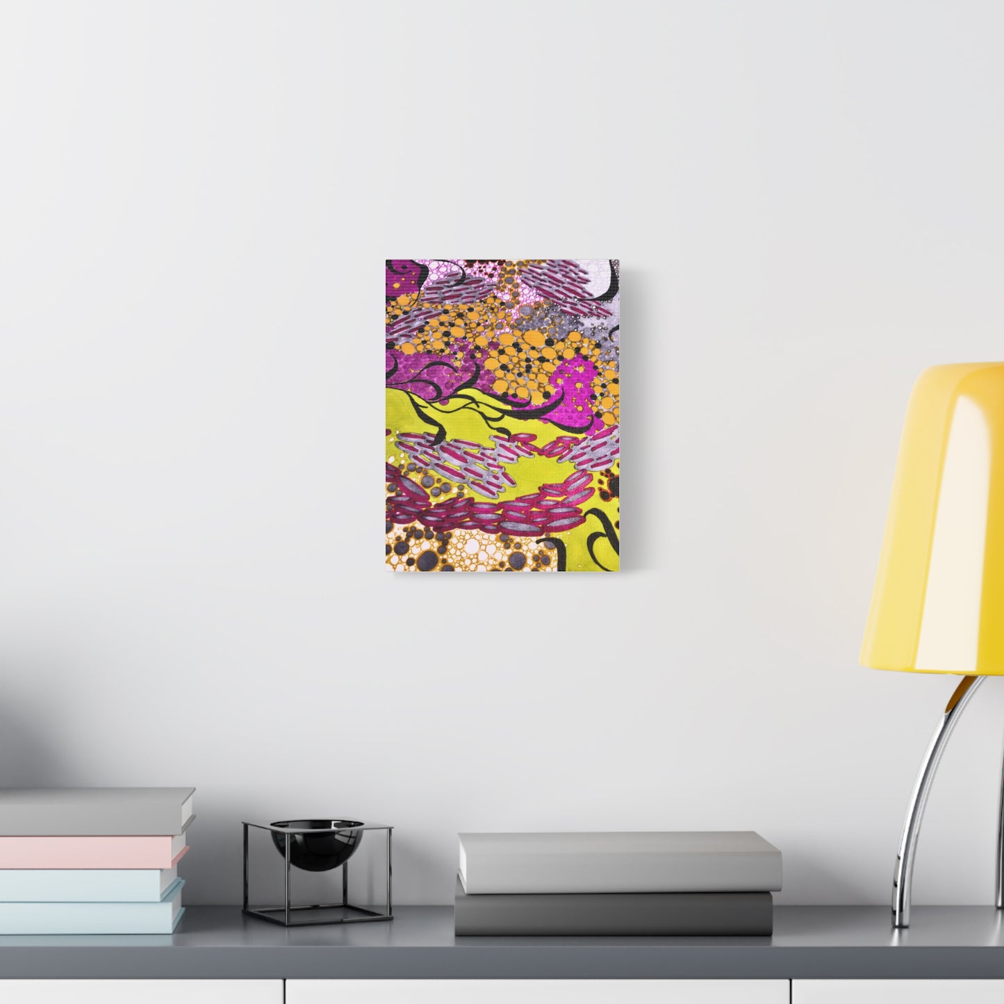 Vibrant Yellow & Magenta Wall Art