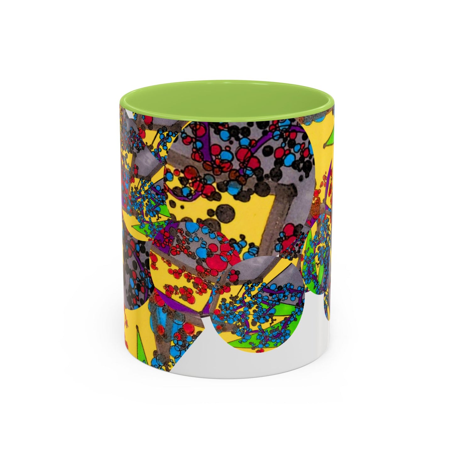 Abstract Colorburst Accent Coffee Mug — Vibrant Pop Art Design