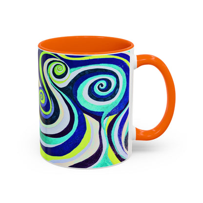 Abstract Swirl Accent Coffee Mug