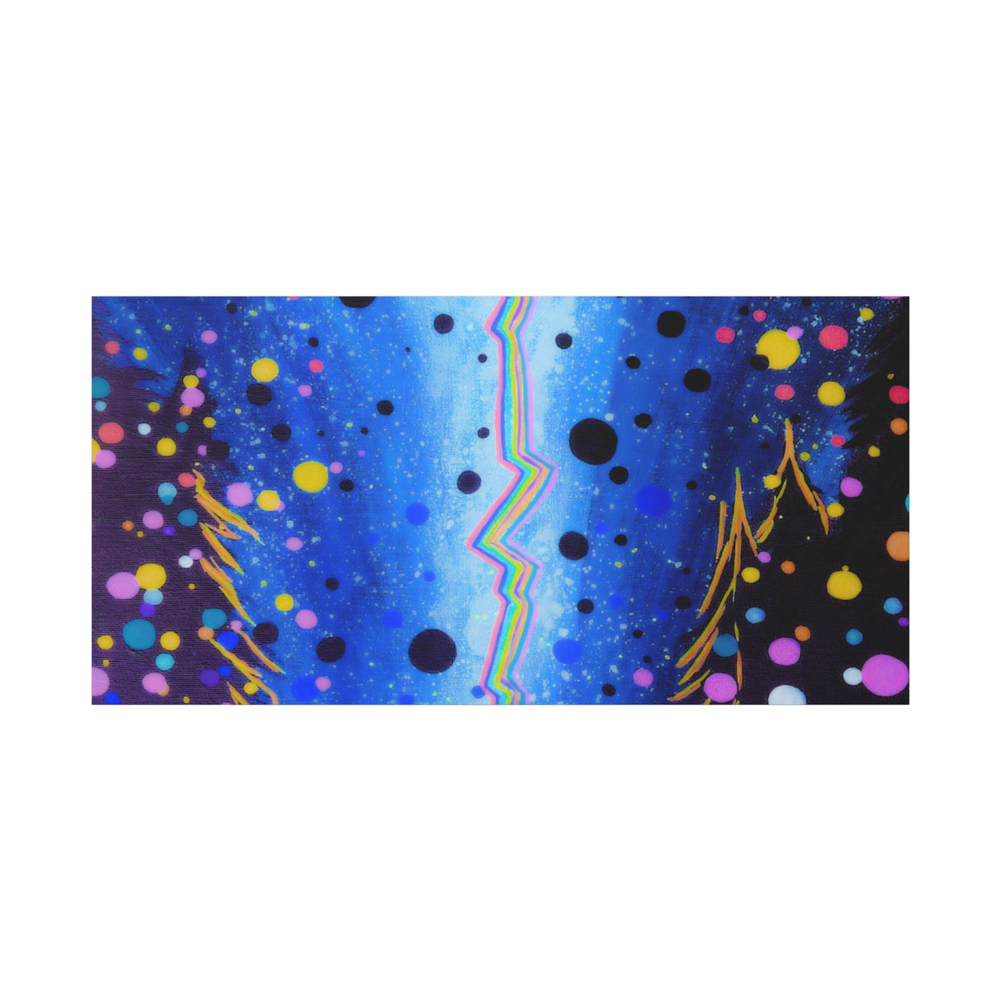 Blue Galaxy Cosmic Night Canvas Art