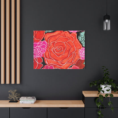 Bold Rose Floral Canvas Print
