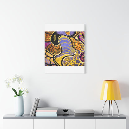 Abstract Gold & Purple Canvas Art
