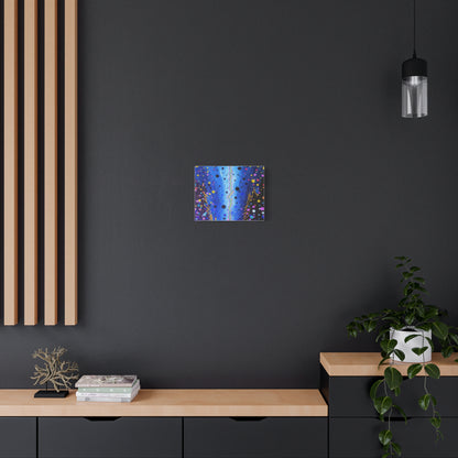 Blue Galaxy Cosmic Night Canvas Art