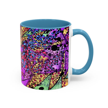 Vibrant Psychedelic Accent Coffee Mug – Colorful Abstract Art (11/15oz)