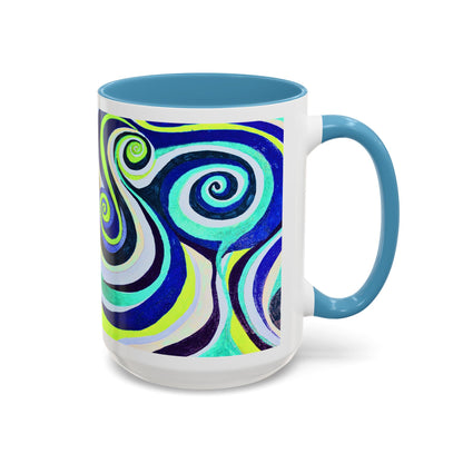 Abstract Swirl Accent Coffee Mug