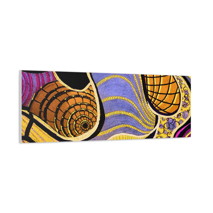 Abstract Gold & Purple Canvas Art
