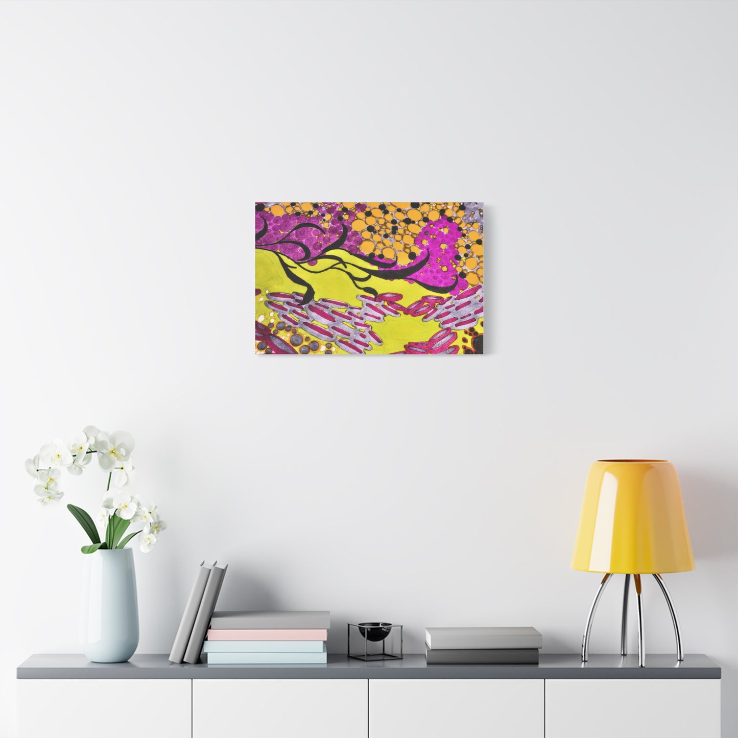 Vibrant Yellow & Magenta Wall Art
