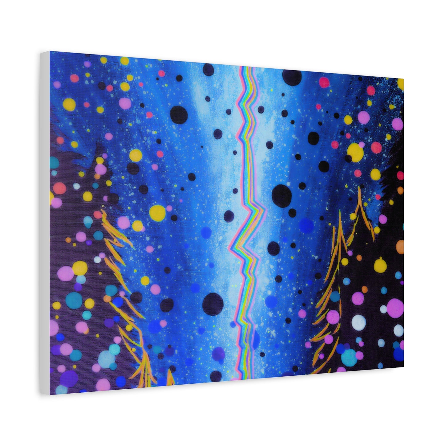 Blue Galaxy Cosmic Night Canvas Art
