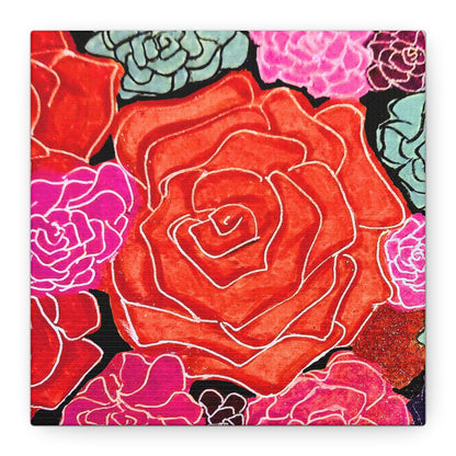 Bold Rose Floral Canvas Print