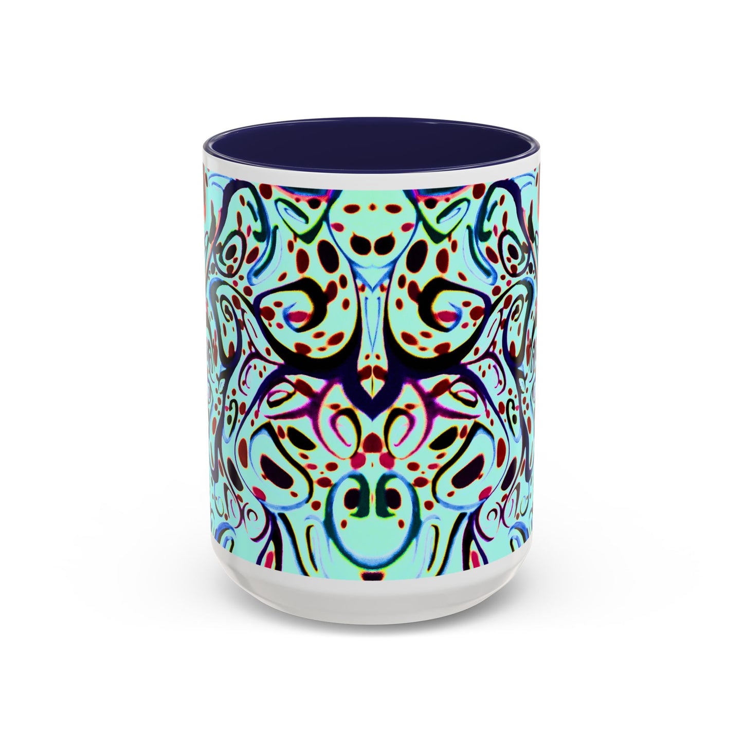 Abstract Floral Accent Coffee Mug