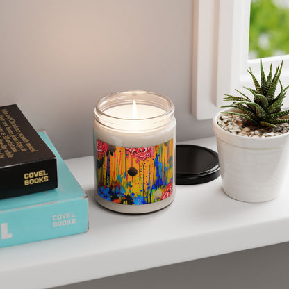 Artistic Floral Soy Candle