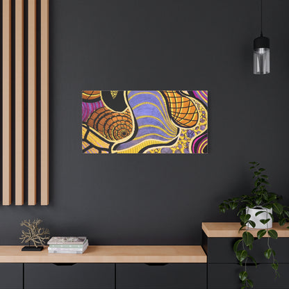 Abstract Gold & Purple Canvas Art