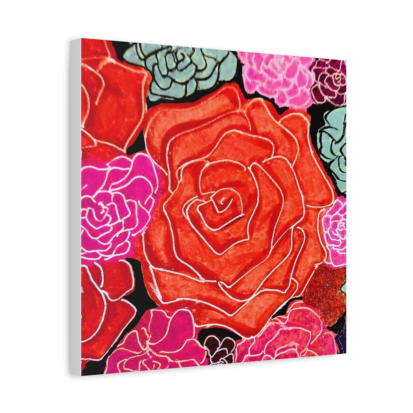 Bold Rose Floral Canvas Print