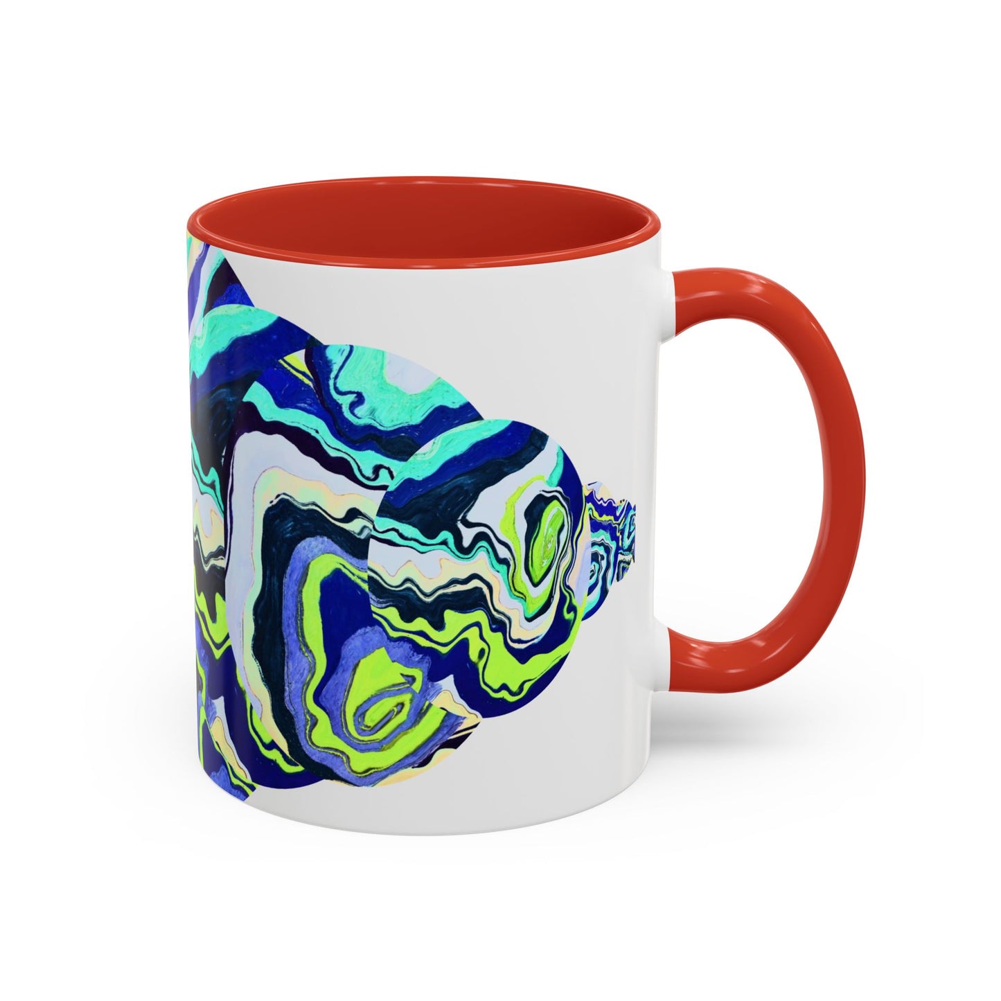 Abstract Ocean Waves Accent Mug