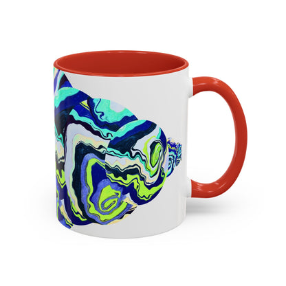 Abstract Ocean Waves Accent Mug