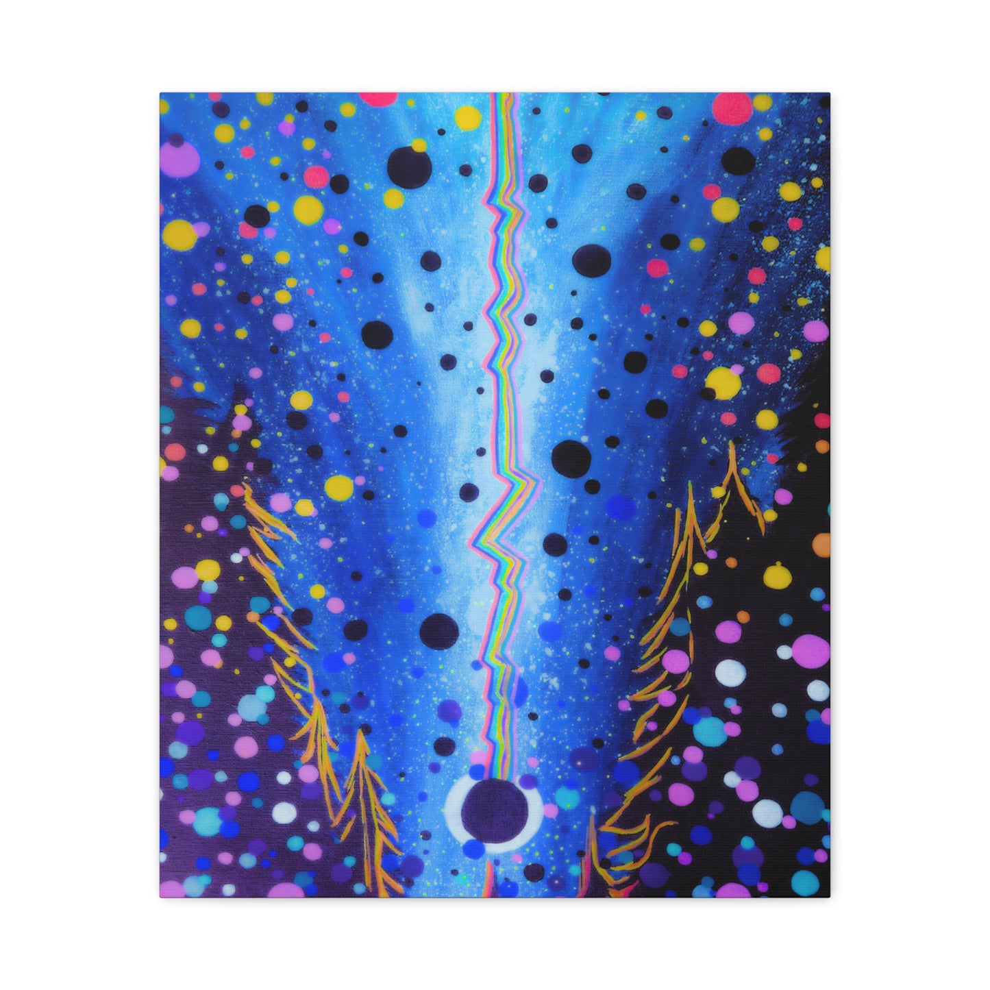 Blue Galaxy Cosmic Night Canvas Art