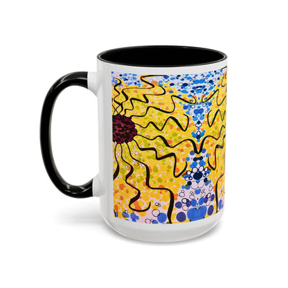 Sunburst Floral Accent Coffee Mug