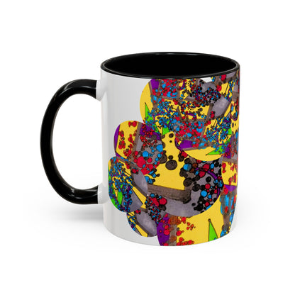 Abstract Colorburst Accent Coffee Mug — Vibrant Pop Art Design