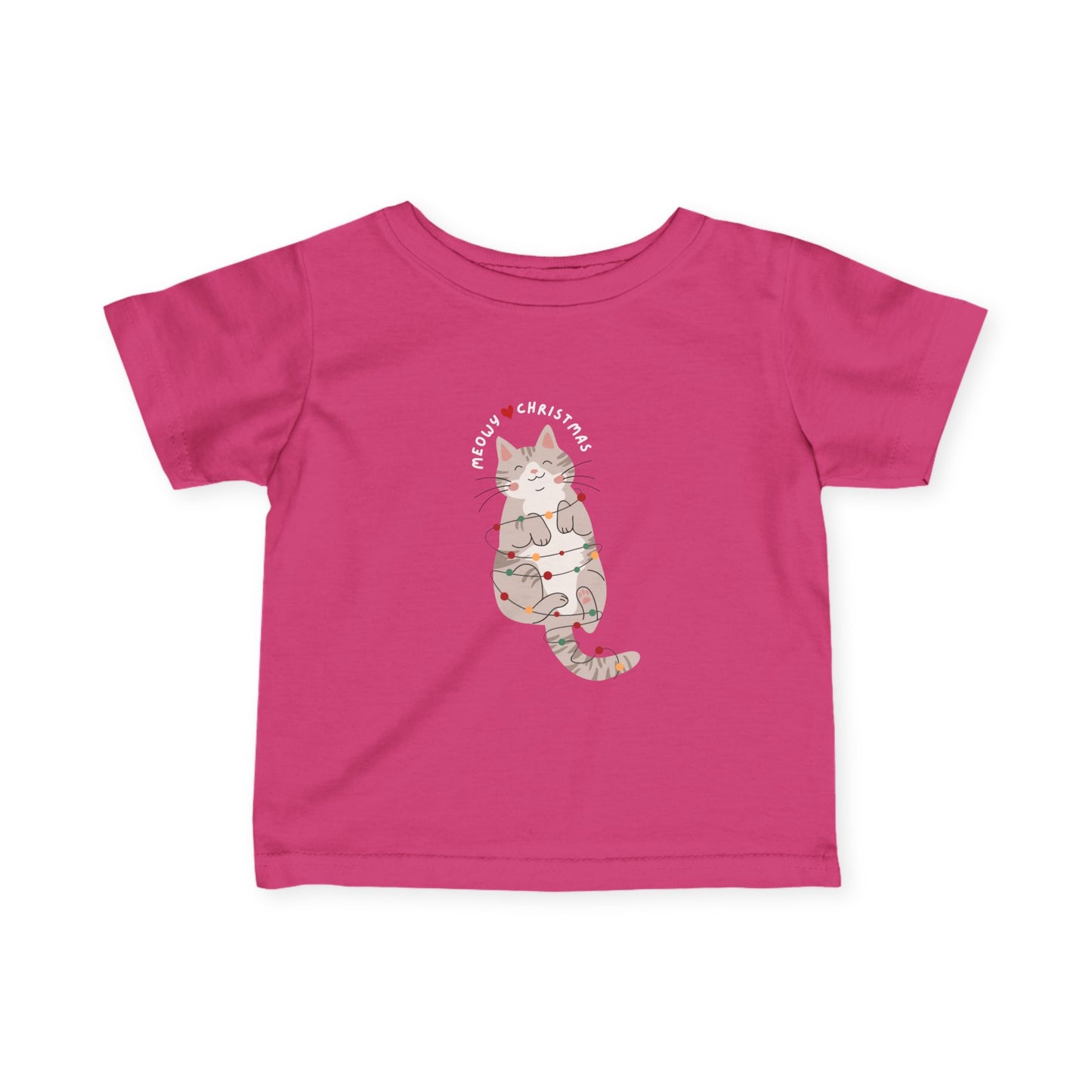 Infant Tee Cat Christmas