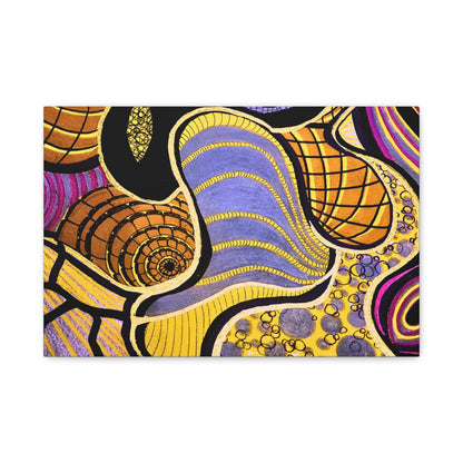 Abstract Gold & Purple Canvas Art