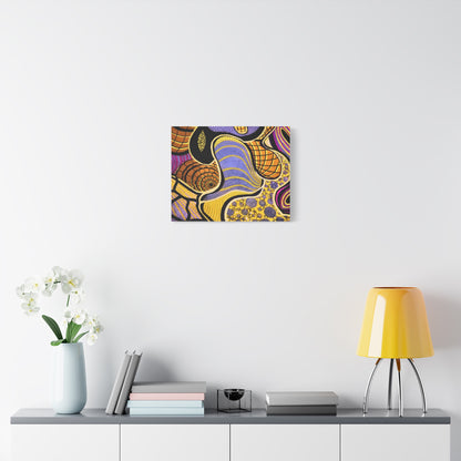 Abstract Gold & Purple Canvas Art