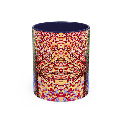 Accent Coffee Mug - Colorful Pointillist Tree Art Cup (11/15 oz)