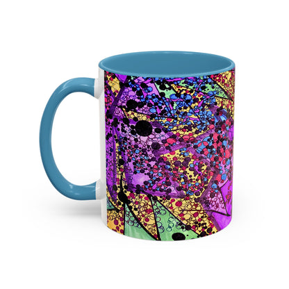 Vibrant Psychedelic Accent Coffee Mug – Colorful Abstract Art (11/15oz)